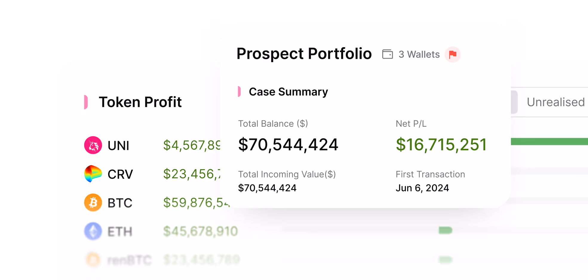 Verify net worth and profits